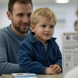 A Family at a Passport Acceptance Facility: